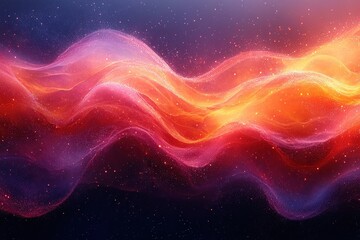 Fototapeta premium Dynamic abstract graphic layout for promotional flyers showcasing vibrant colors and flowing designs