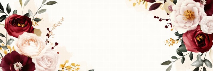 Elegant wedding invitation template featuring exquisite floral elements for a romantic touch