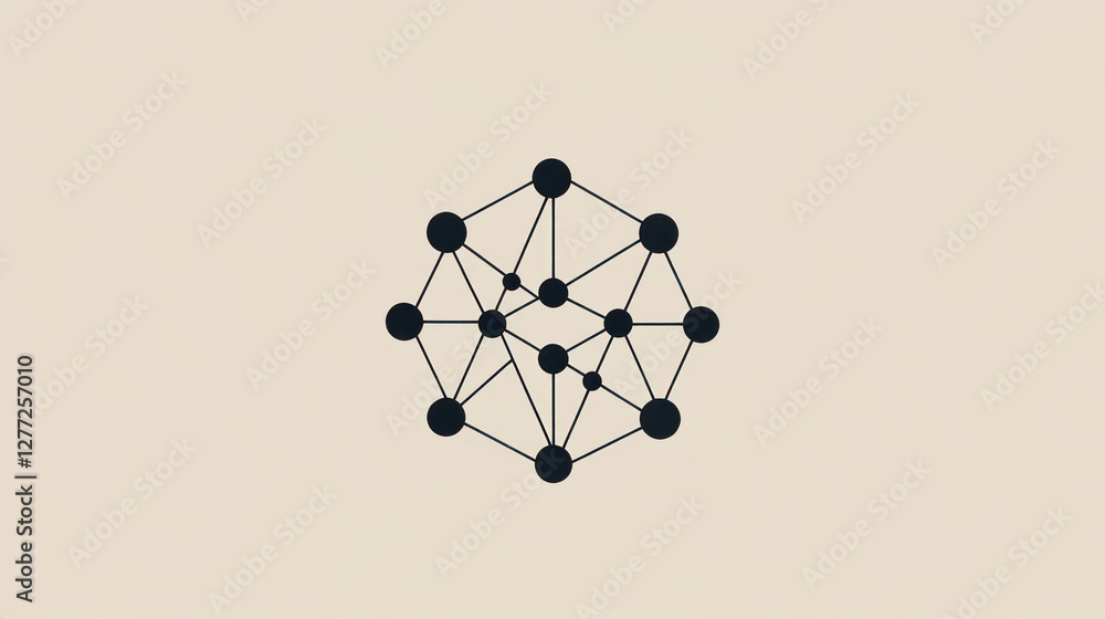 Poster abstract network connection graphic.