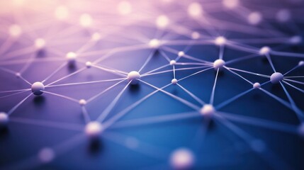 Abstract network connection; nodes and lines forming a complex web.