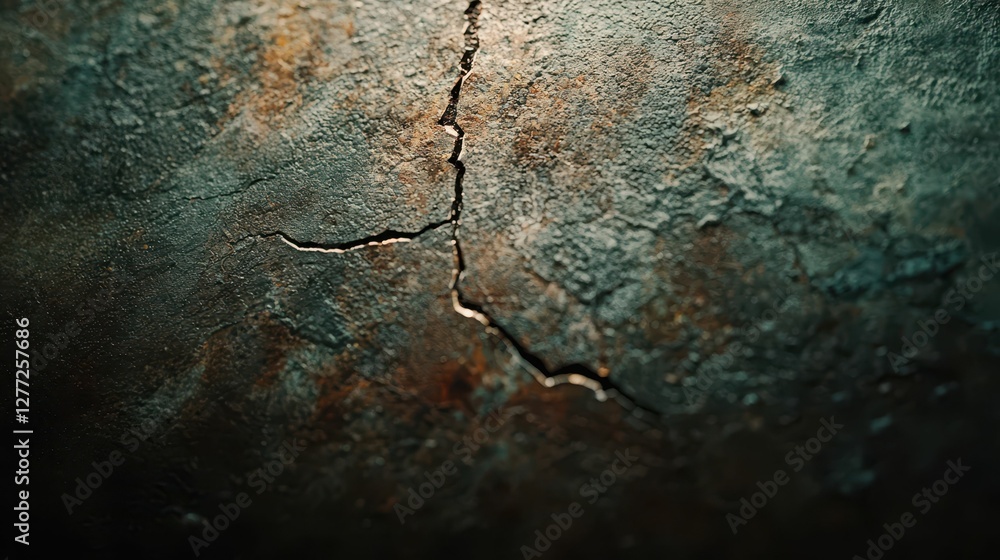 Poster textured surface with cracks and rust for urban backgrounds