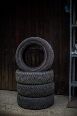 Obraz premium stack of tires