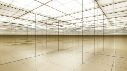 Mirrored Maze Interior Design, Abstract Background