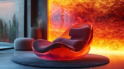 plush chair luxury modern aesthetic high resolution hd picture