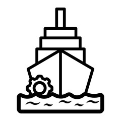 Obraz premium cruise Line Icon