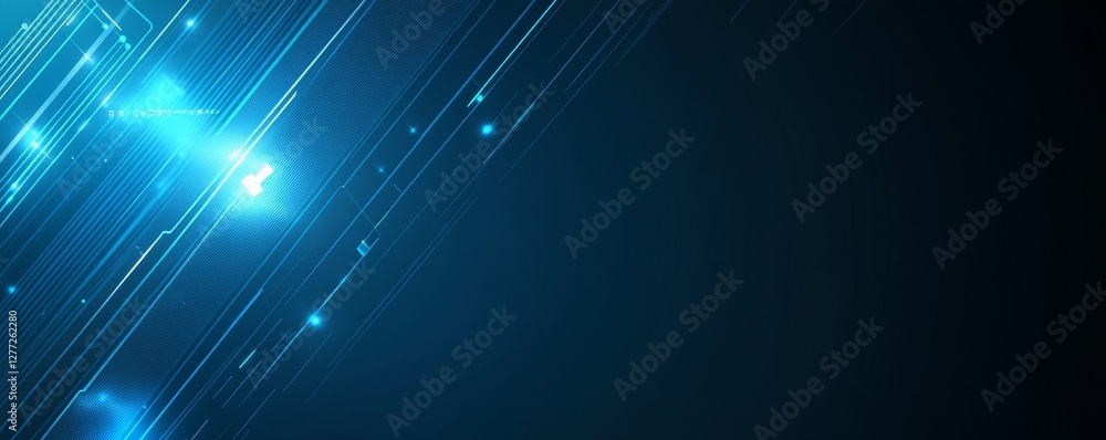 Poster cyber security concept illustrated in an abstract style with a technological background, aiming to p
