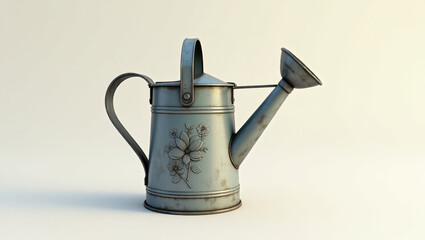 Vintage Metal Watering Can with Floral Design Rustic Garden Decor Springtime Gardening Tool