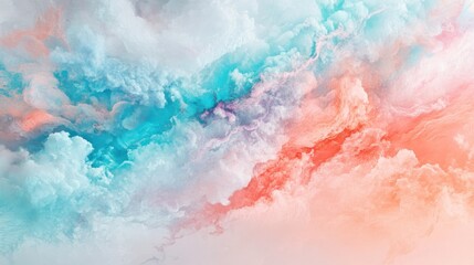 Obraz premium Abstract pastel colored cloudscape, dreamy, soft, ethereal texture.