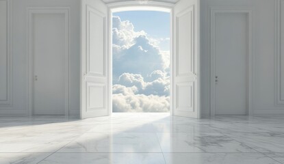 Fototapeta premium Grand opening to sky through ornate doors