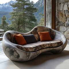 scenic outdoor stone sofa retreat high resolution hd picture