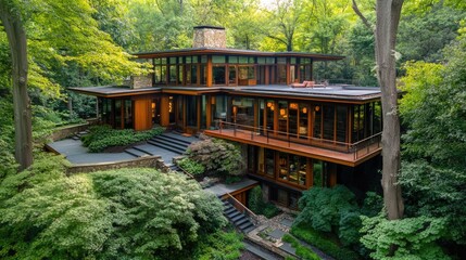 Obraz premium A beautifully designed contemporary home with a strong foundation and precision-built structure