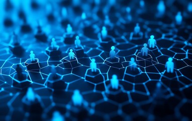 Obraz premium Digital customer outreach strategies, immersive virtual experiences, AIdriven personalization, dynamic communication tools, hightech marketing solutions, hyperrealistic 3D render