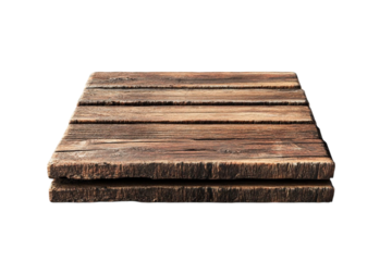 Rustic Wooden Platform Double Stacked Brown Aged Texture