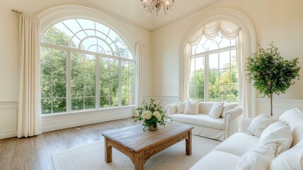 Bright and airy living room with elegance.