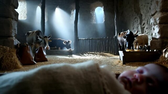 nativity scene with Jesus