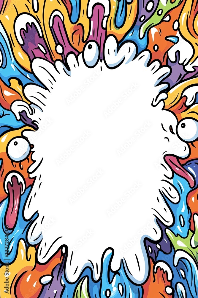 Aufkleber abstract colorful background with white circle space for text.