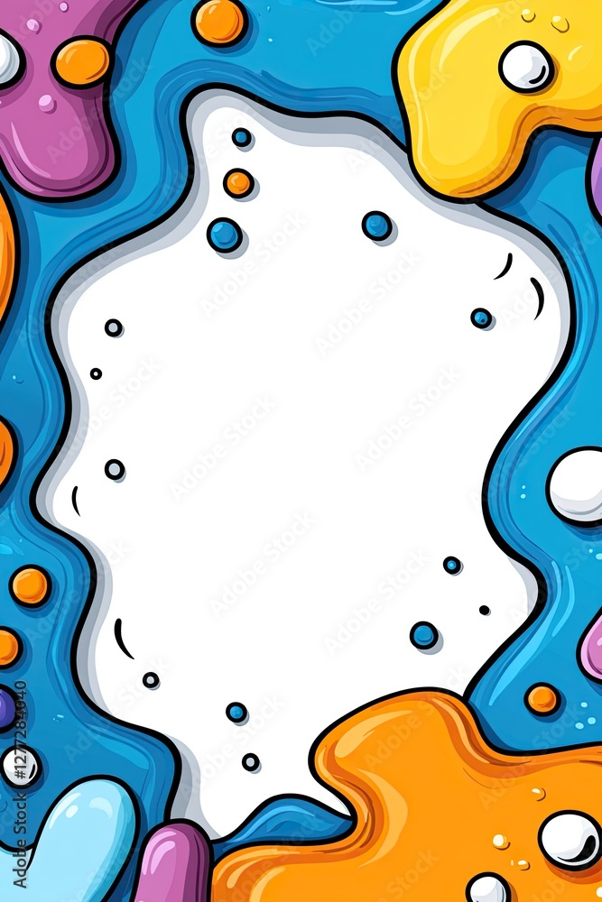 Aufkleber abstract colorful background with white copy space in the middle.