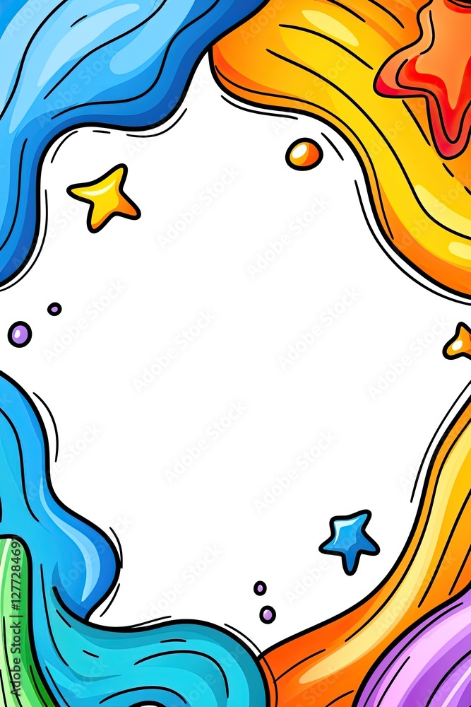 Poster abstract colorful liquid background with copy space.