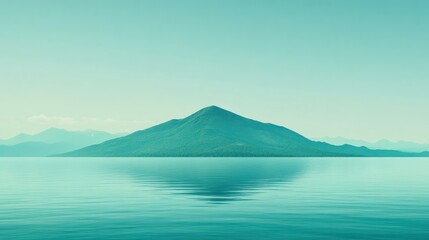 Serene Mountain Lake Reflection: A Tranquil Landscape