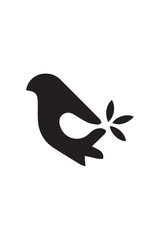 vector silhouette of a bird