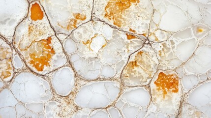 Aging cells analyzed under magnification in a clean laboratory. Featuring the breakdown of biological cells