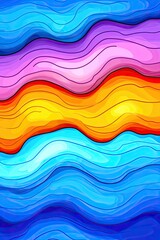Fototapeta premium Abstract wavy background with bright colors and lines.