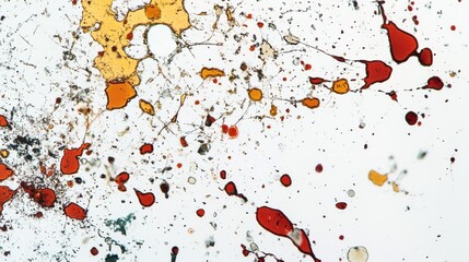 Aging cells examined under a microscope in a biology lab. Featuring the breakdown of cells and molecular decay