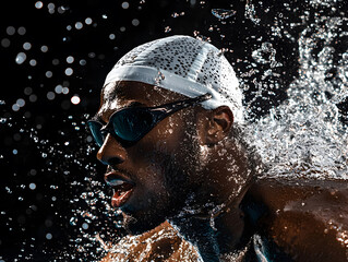 Fototapeta premium young man in water