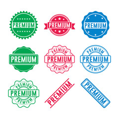 Premium Stamp Graphic design vector element simple and modern, isolated on white background