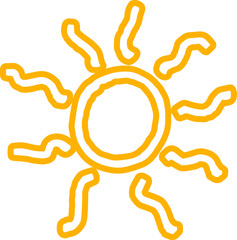 Sun symbols hand drawn, sunshine, sunset, sunlight