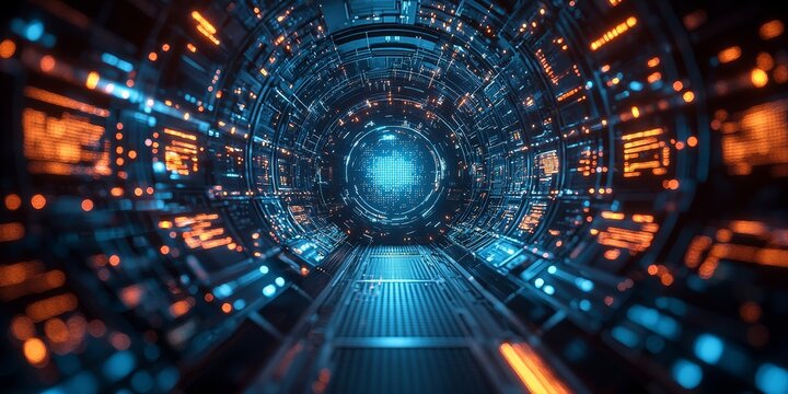 Secure Server Room with Holographic Threat Logs and Intrusion Prevention  
