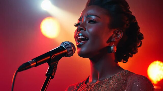 singer with microphone