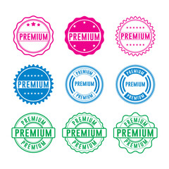 Premium Stamp Graphic design vector element simple and modern, isolated on white background