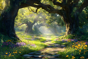 Serenity of an Ancient Garden: A Timeless Oasis of Nature's Resilience and Beauty