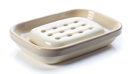 Ceramic Soap Dish with Drainer