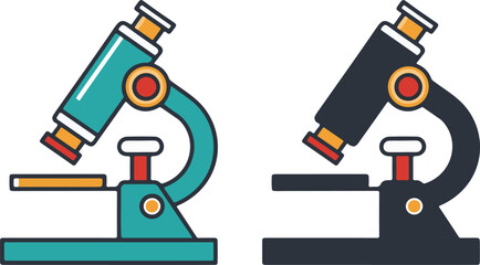 isolated microscope  Vector,microscope  Silhouette,microscope  icon set, black microscope symbol for you,color  Vector illustration, Vector Graphic, EPS 10 