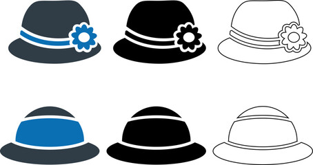 Hat, fashion, travel icon.eps