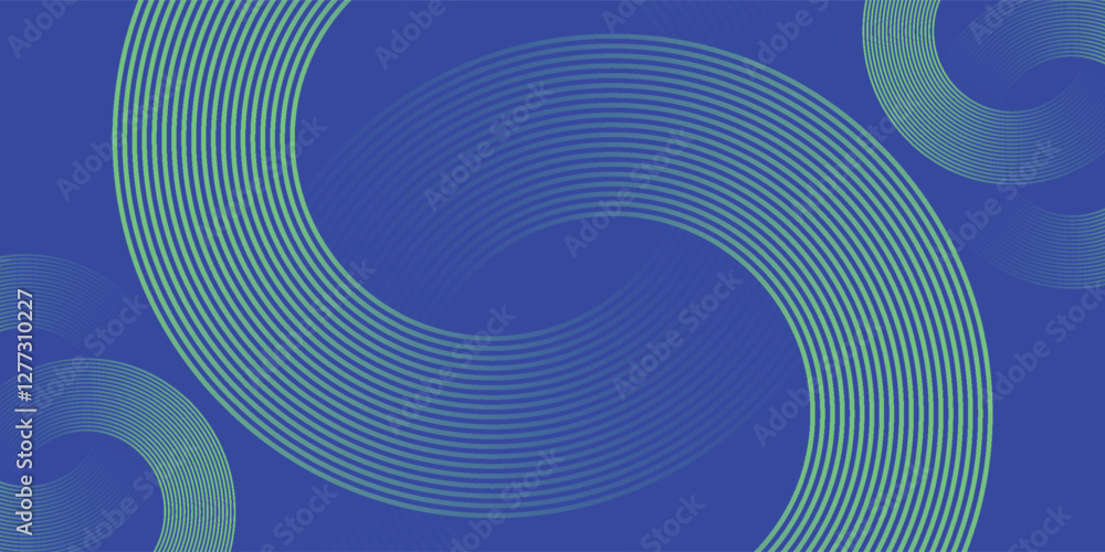 Poster minimal abstract bright blue and green gradient background illustration with simple geometric patter