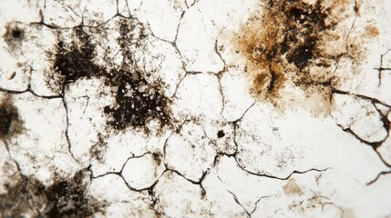 Naklejka premium Aging cells observed under a microscope in a clean lab. Featuring molecular aging and cellular degradation