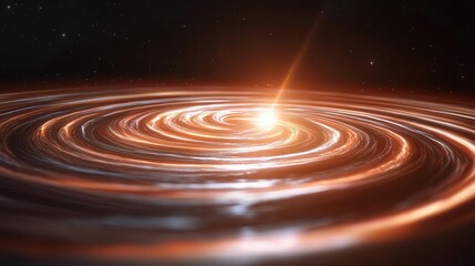 Obraz premium A binary star system emitting gravitational waves as the stars orbit each other