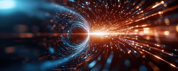 A cosmic string vibrating and emitting gravitational waves across the universe