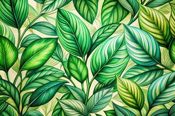 Minimalist 4K wallpaper featuring a simple botanical pencil sketch of a green leaf.