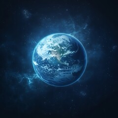 Obraz premium Earth in Space, Celestial View, Deep Space, Beautiful Planet, Stock Image