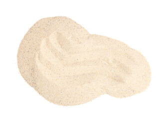 Light beach sand with lines on white background