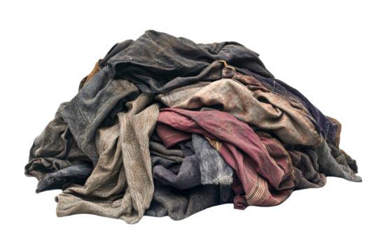 A Pile of Old Dirty Clothes evokes feelings of neglect and poverty
