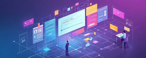 Team using agile methodologies for operational efficiency, digital Kanban boards, sprint planning, collaborative workspaces, dynamic business environment, ultrarealistic render