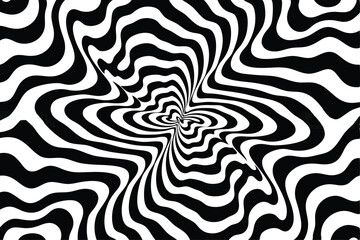 Retro-Futuristic Rave Fusion: Groovy Striped Psychedelic Waves & VR Metaverse Background for Streetwear & Web Design