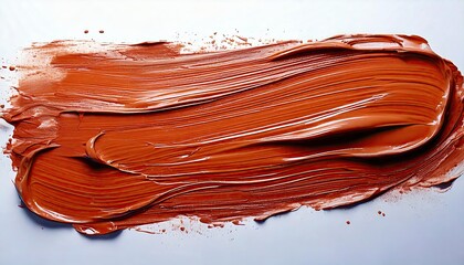 a close-up shot of a vibrant swatch of terracotta paint, showcasing its texture and color
