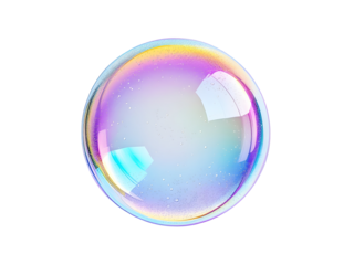 Bubble, soap, iridescent, rainbow, colors, transparent, round, floating, delicate, fragile, light, reflection, shiny, glossy, smooth, surface, texture, isolated, white background, playful, fun, whimsi
