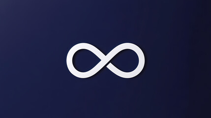 Fototapeta premium Infinite Symbol on Deep Blue Background